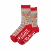 Fuzzy Reindeer Non-Skid Slipper