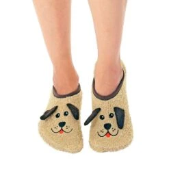 Fuzzy Dog Non-Skid Slipper